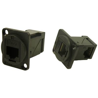 Cliff raft CAT6 RJ45 CSK FEKETE CP30252 Adapter, beépíthető Fekete 1 db