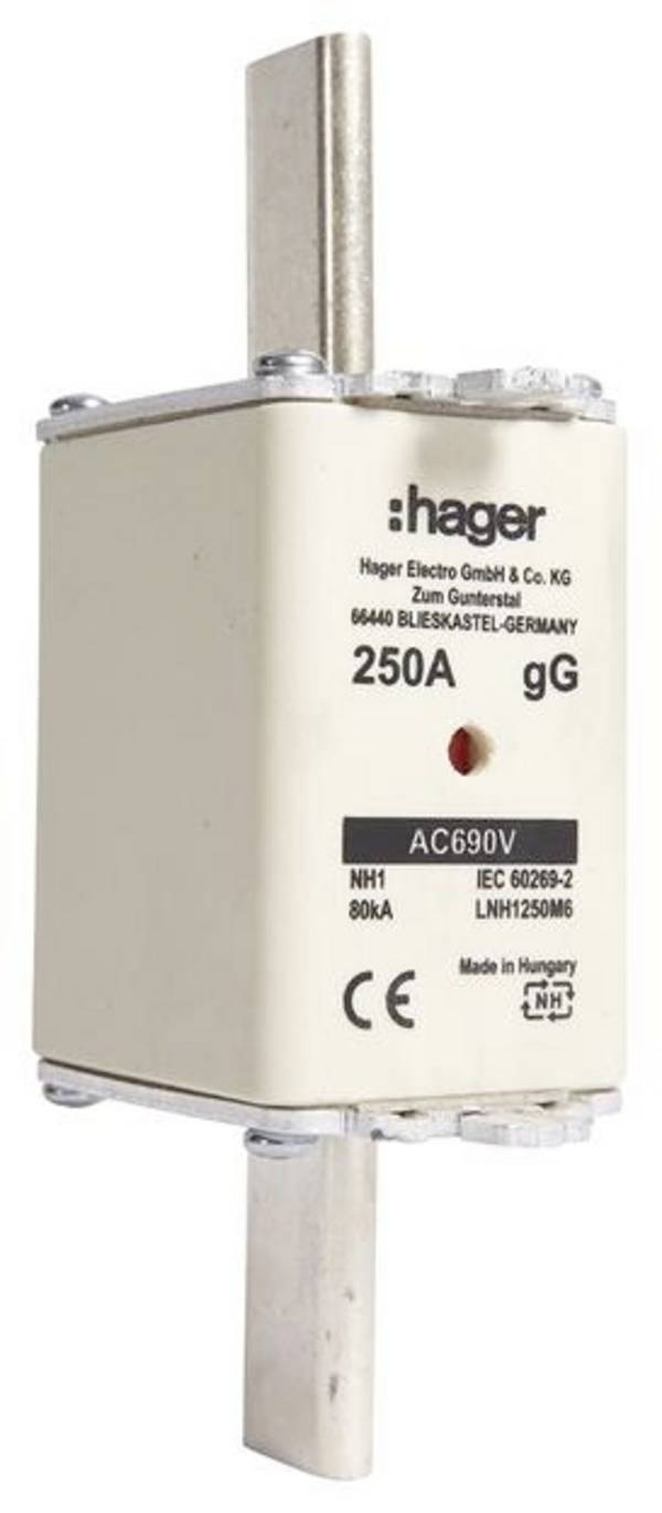 Hager LNH1250M6 NH biztosíték 250 A 3 db