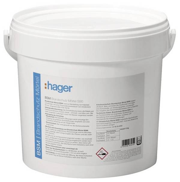 Hager BSM0006 Tűzvédő habarcs   6 kg
