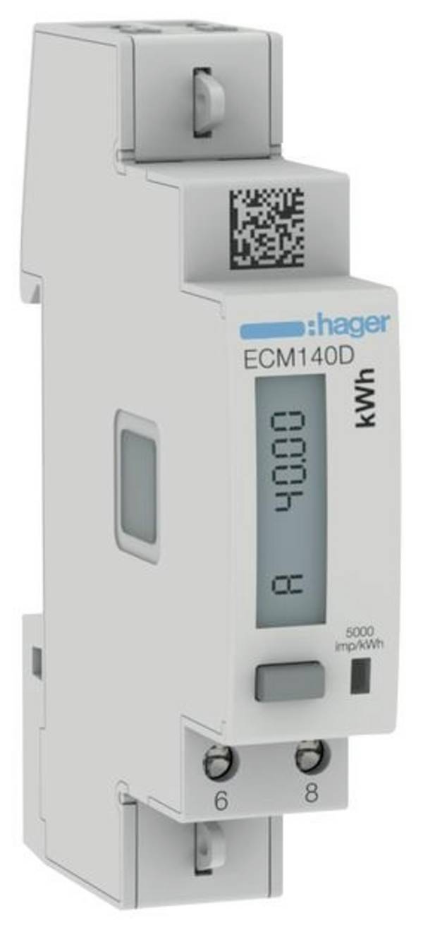 Hager ECM140D ECM140D Váltóáram fogyasztásmérő  digitális  MID konform: Igen  1 db