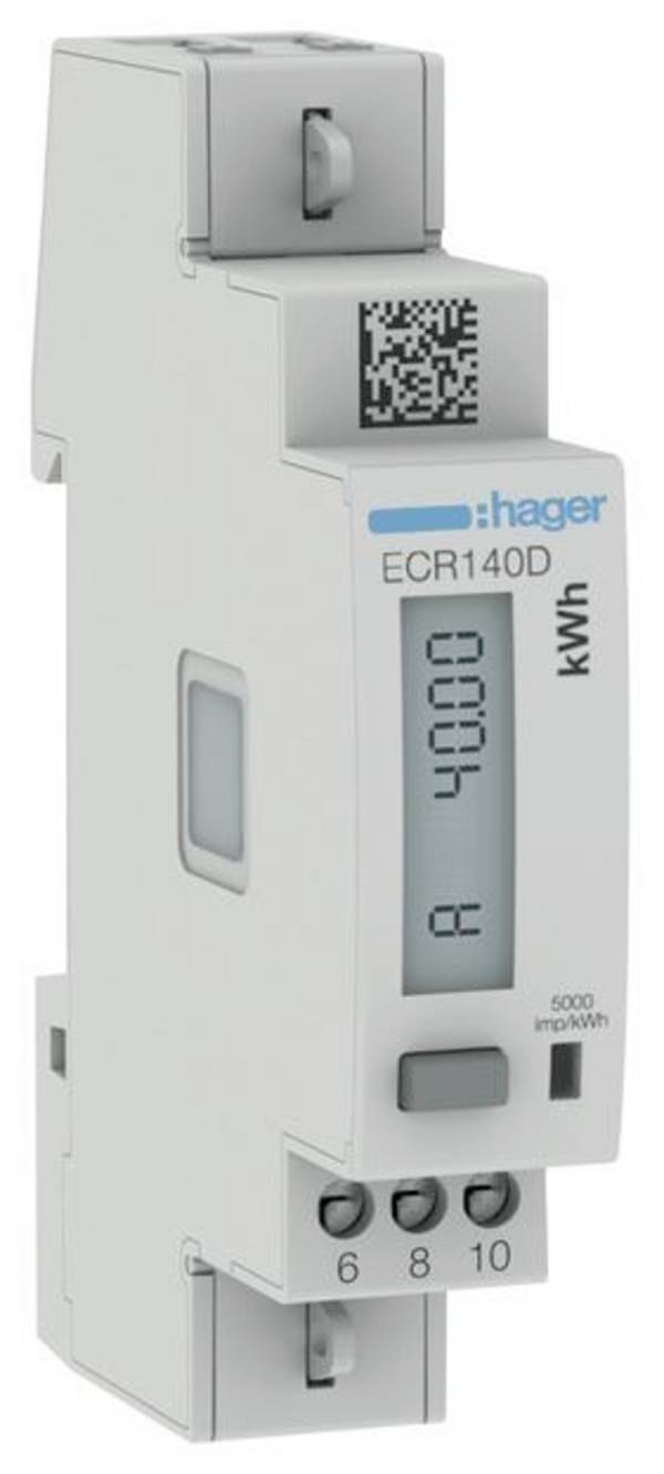 Hager ECR140D ECR140D Váltóáram fogyasztásmérő  digitális  MID konform: Igen  1 db