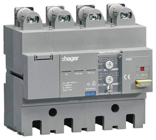 Hager HBT100H HBT100H FI tömb 4 pólusú 100 A 0.03 A 220 V, 415 V