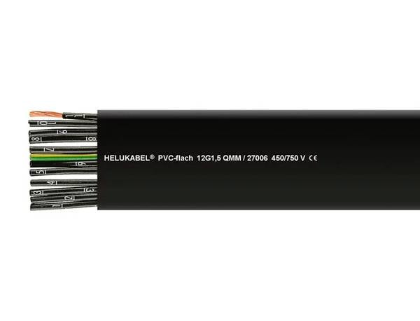 HELU  Szalagkábel 6 G 0.75 mm² + 6 G 0.75 mm² Fekete 26982-100 100 m