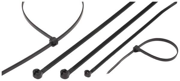 HELU 91056-1000 TY232MX Kábelkötöző acél nyelvvel 203 mm 2.4 mm  Fém nyelvvel, UV stabilizált 1000 db