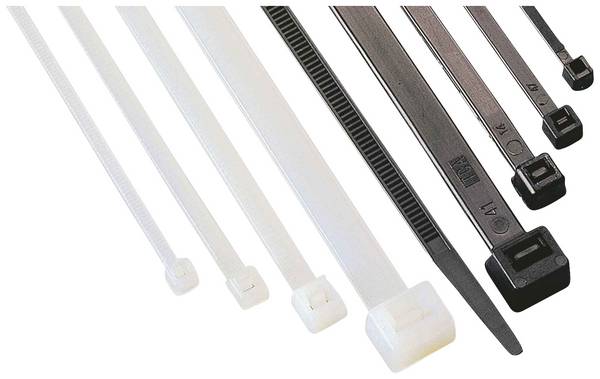 HELU 90159-100 PA T8-100 Kábelkötöző 360 mm 7.5 mm Átlátszó  100 db