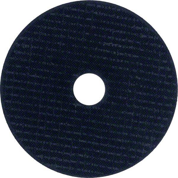 A kör fekete, középen nyílással, és hasonlít egy csiszolótárcsára.