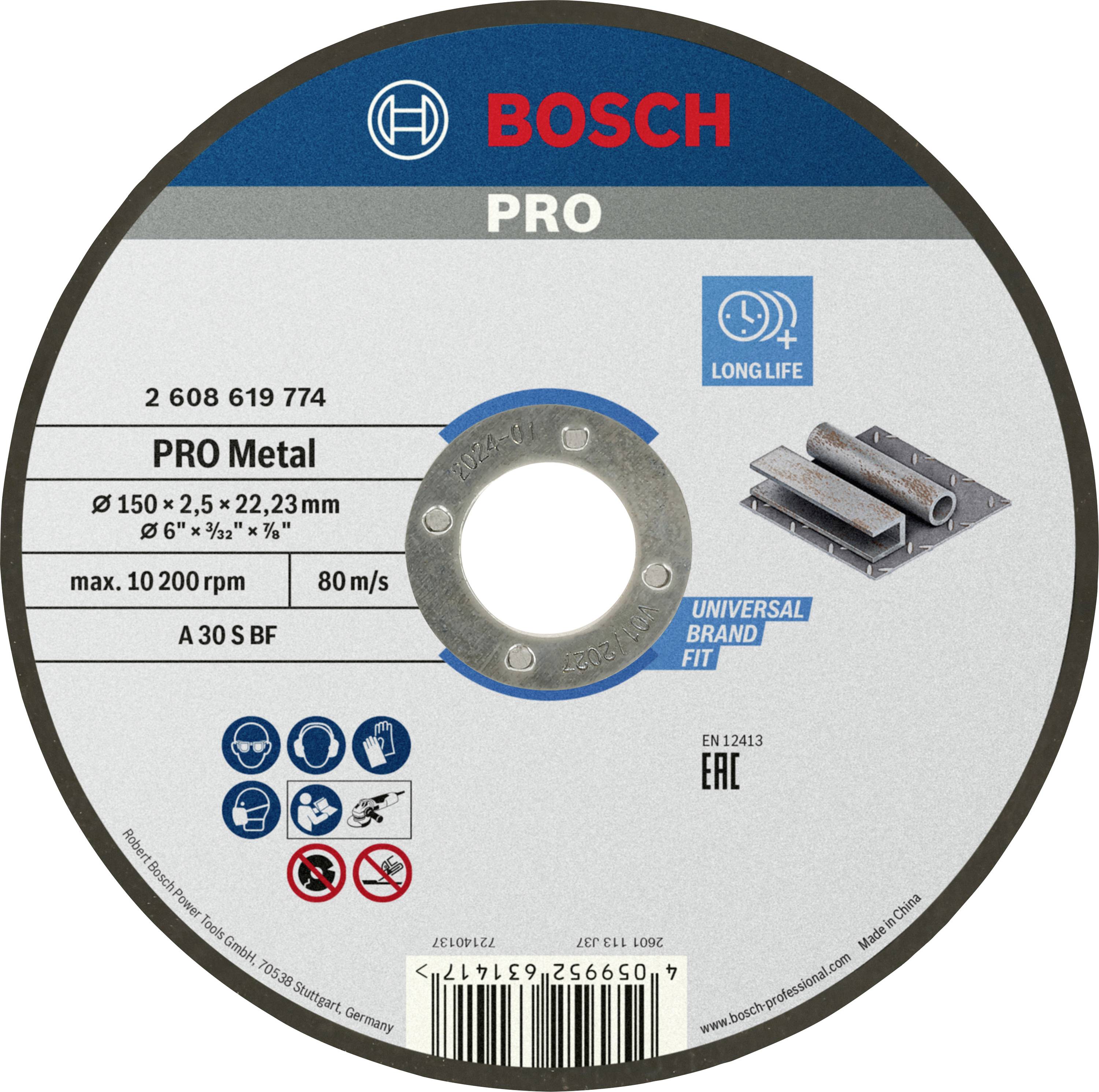 Bosch Accessories Standard for Metal 2608619774 Vágótárcsa, egyenes 150 mm 1 db Fém