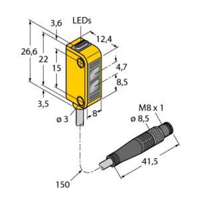 Turck Fénysorompó Q12AP6RQ3 3074930 1 db