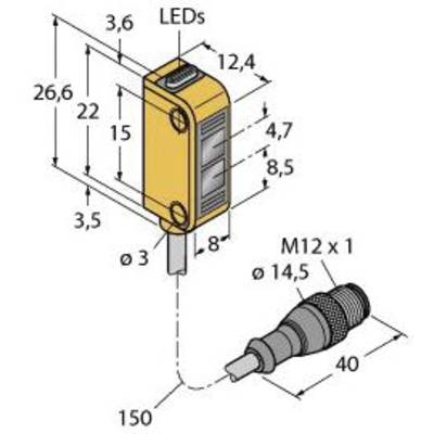 Turck Fénysorompó Q12AB6RQ5 3074139 1 db