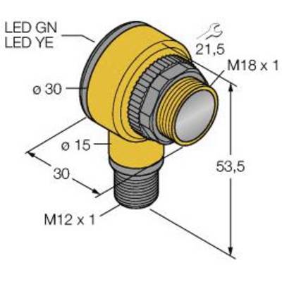 Turck Reflexiós fénysorompó T18-2VPLPC-Q8 3802634 1 db