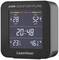 Levegőminőség-monitor mutat PM2,5-értéket 28 µg/m³, PM10-értéket 52 µg/m³, idő 20:48, hőmérséklet 23,1 °C és páratartalom 46,8 %.