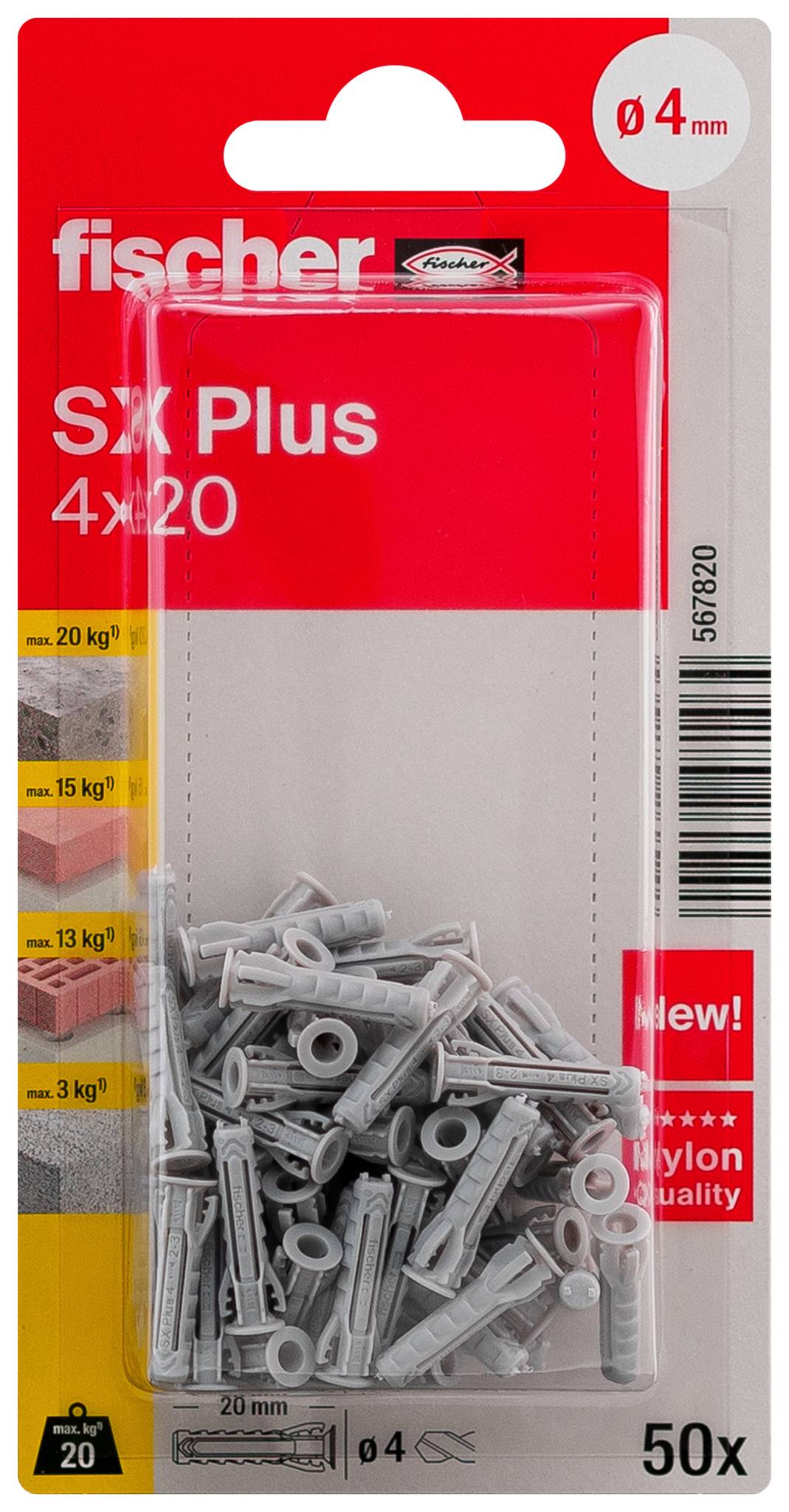 Fischer 567820 SX Plus Terpesztő tipli 20 mm 4 mm 50 db