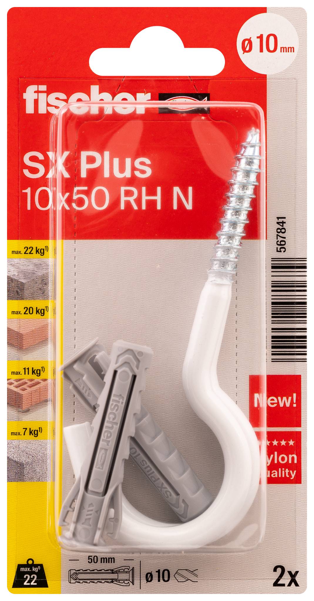 Fischer 567841 SX Plus Terpesztő tipli 50 mm 10 mm 2 db
