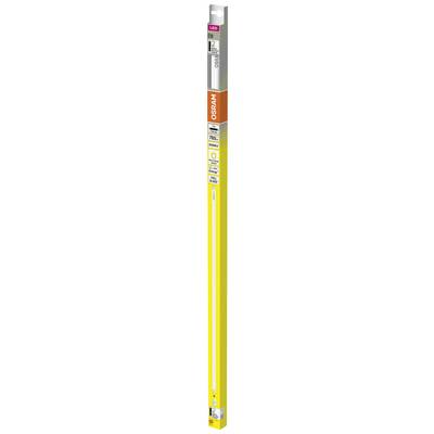 Egy Osram LED fénycső csomagolása, 9,1 W, alkalmas LUMILUX ES előtétekhez (VVG és KVG), energiatakarékos tulajdonságokat mutat.