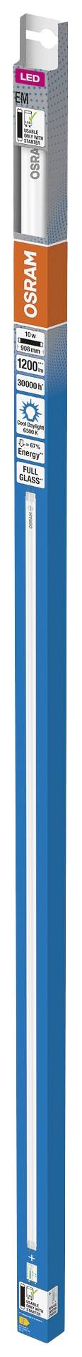 Egy Philips LED-fénycső csomagolása a 'Cool White' felirattal. Energiatakarékos és hosszú élettartamú.