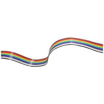 econ connect 28AWG50F Szalagkábel Raszterméret: 1.27 mm Többszínű 30.5 m