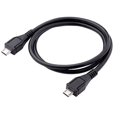 Akyga USB kábel USB mikro B dugó, USB mikro B dugó 0.60 m Fekete AK-USB-17