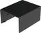 Fekete, téglalap alakú műanyag védőburkolat, egy oldalán nyitott, tárgyak lefedésére vagy újrafelhasználható projektekhez.
