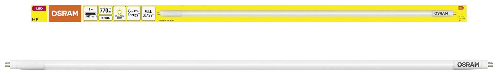 Osram LED-cső, 77,7 cm, 9 W, helyettesíti a fénycsöveket, A+ energiahatékonyság, meleg fehér fény, alkalmas irodákba és üzletekbe.