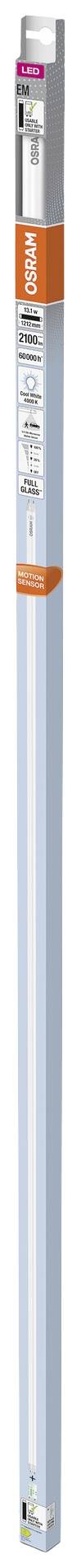 16 wattos LED fénycső csomag, semleges fehér fénnyel, energiatakarékossági címkével és termékadatokkal nyomtatva.