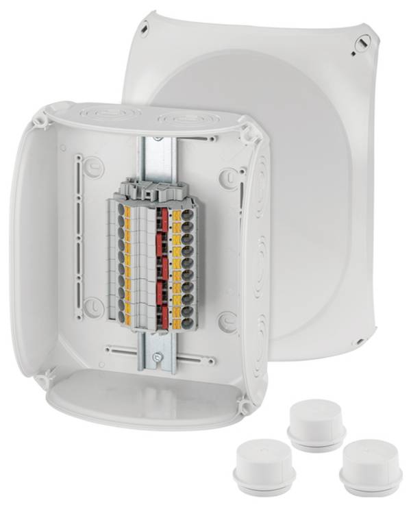 Hensel 62000421 Elosztó láda Csavaros szorítókkal, halogénmentes (H x Sz) 255 mm x 205 mm  2 db