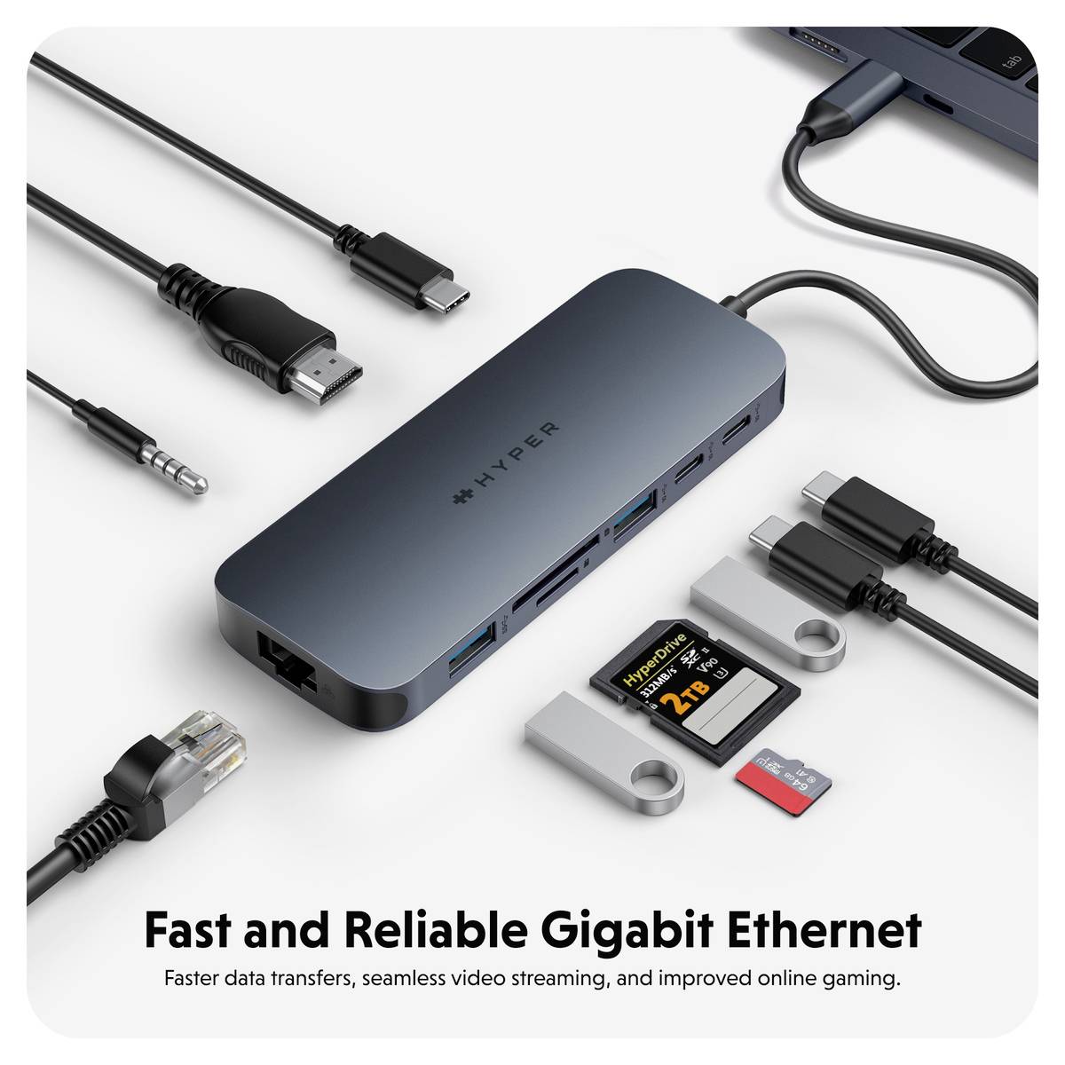 HYPER USB-C® dokkoló állomás HyperDrive EcoSmart Gen.2 Hub Alkalmas (márka): univerzálny USB-C® tápellátás-12