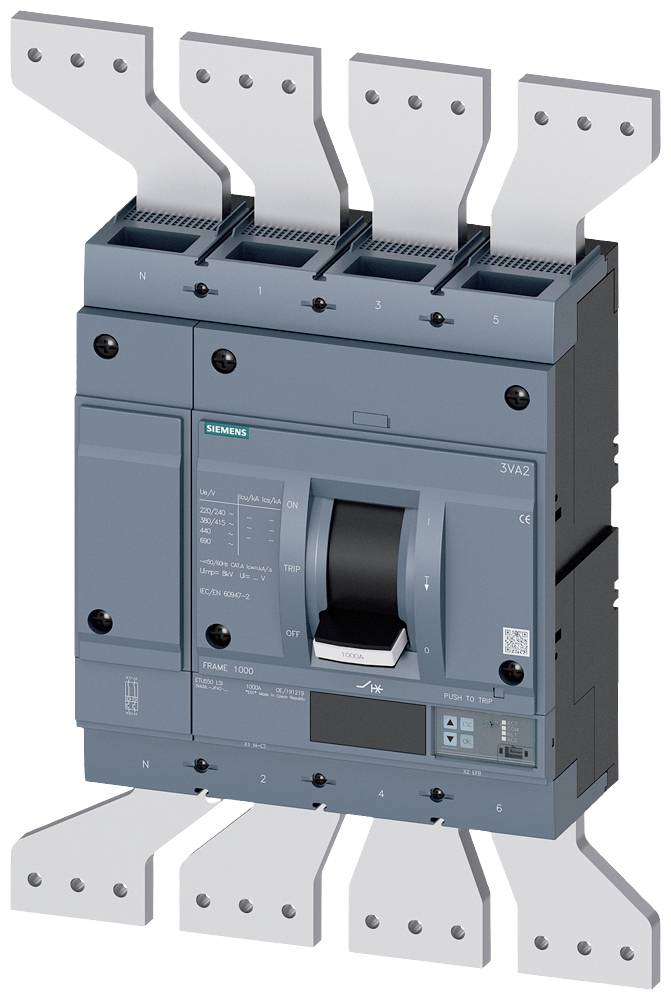 Siemens 3VA2612-6JP42-0AA0 Teljesítménykapcsoló 1 db Beállítási tartomány (áram): 500 - 1250 A