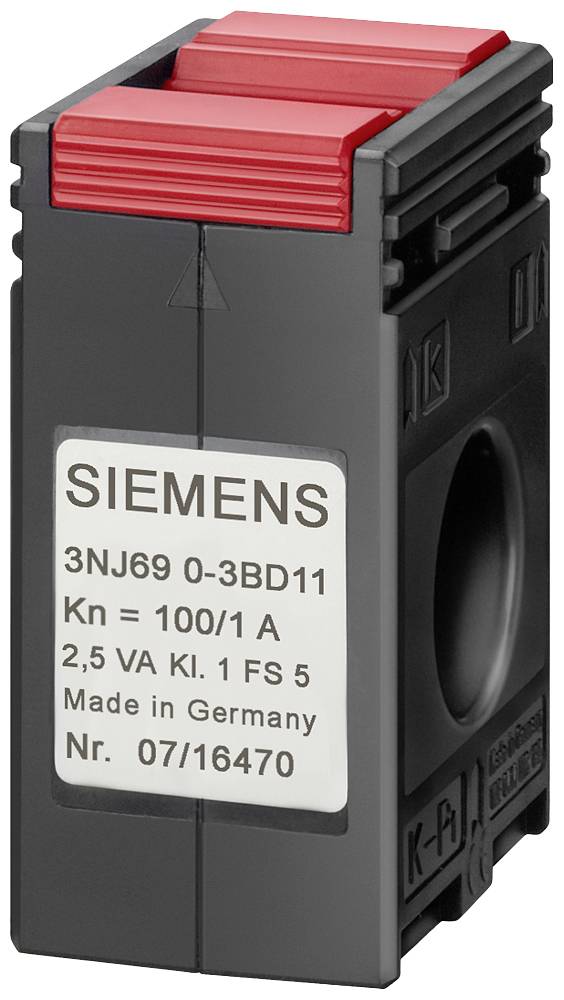 Siemens 3NJ6930-3BE13 3NJ69303BE13 Feltűzhető áramátalakító Elsődleges áram 150 A Másodlagos áram 1 A Vezeték átvezetési átmérő:15.2 mm 1 db