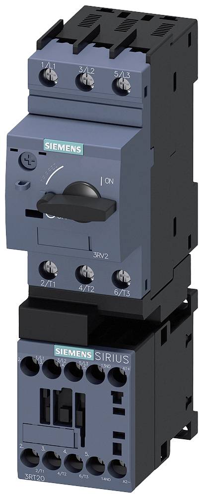Siemens ipari kapcsoló, Sirius modell, forgókarral és több csatlakozókapoccsal. Alkalmas elektromos vezérlésekhez.