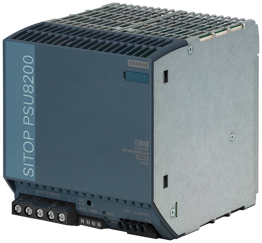 Siemens 6EP34478SB000AY0 Kalapsínes tápegység 48 V 20 A Tartalom, tartalmi egységek rendelésenként 1 db