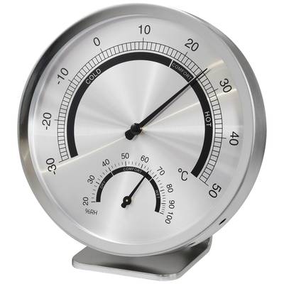 Hőmérséklet- és légnedvesség mérő Ezüst 6034HIC