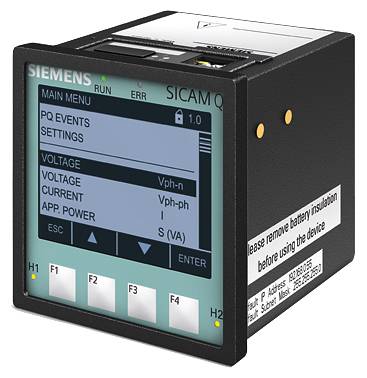 Elektronikus mérőeszköz képernyővel, amely feszültség- és áramméréseket jelenít meg, előlapján lévő gombokkal a kezeléshez és menüopciókhoz.