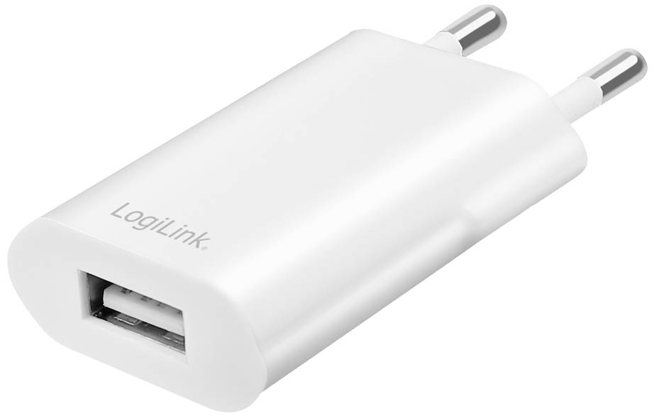 LogiLink PA0093B USB-s töltőkészülék 5 W 1x USB-A Fehér Beltér