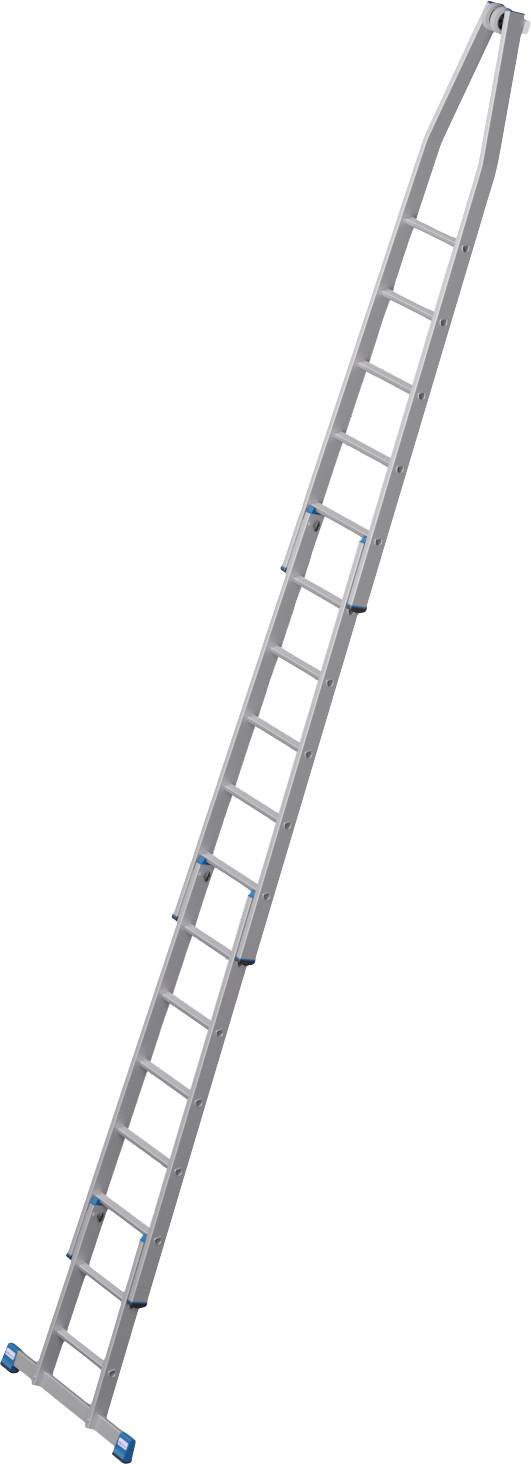 Krause 842398 Alumínium Lépcsőzetes összetolható létra Munkamagasság (max.): 6.20 m Ezüst 17.4 kg