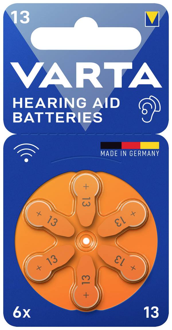 Varta Gombelem ZA 13 1.4 V 6 db  Cink-levegő Hearing Aid PR48