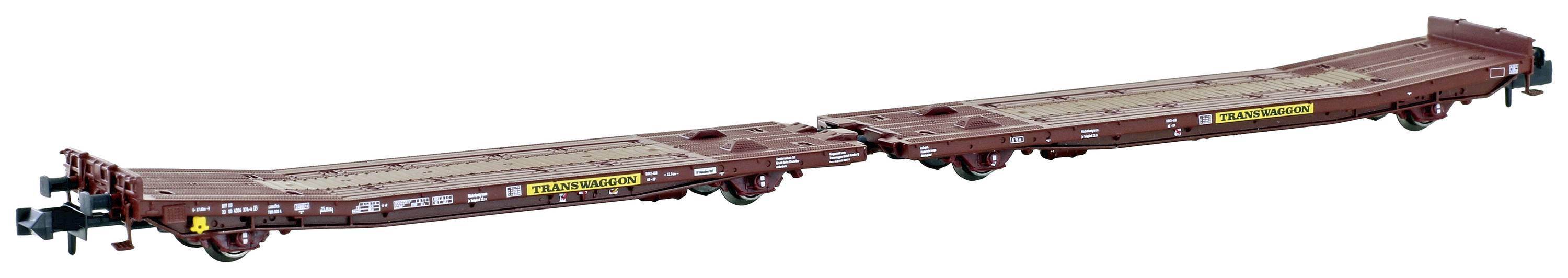 Hobbytrain H23784 N dupla lapos kocsi TWA 800A Laadks DB/TWA