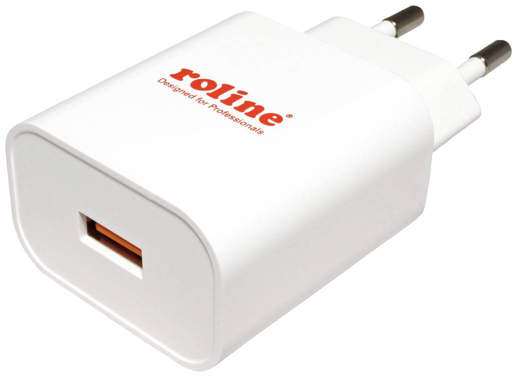 Roline USB-s töltőkészülék 18 W 1x USB-A Fehér Beltér