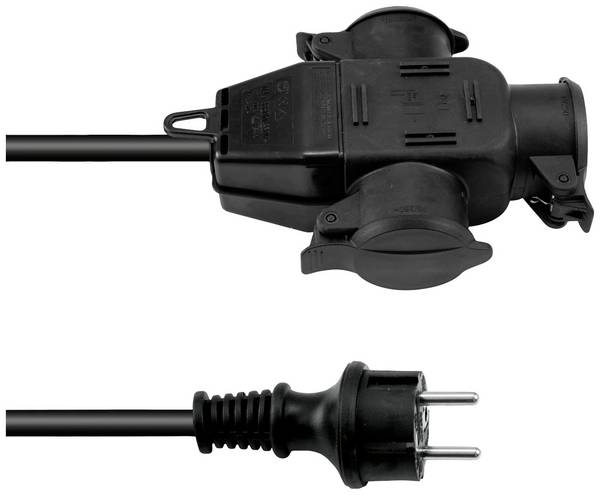 Eurolite 3024701D Áram Hosszabbítókábel   Fekete 3 m H07RN-F 3G 2,5 mm²