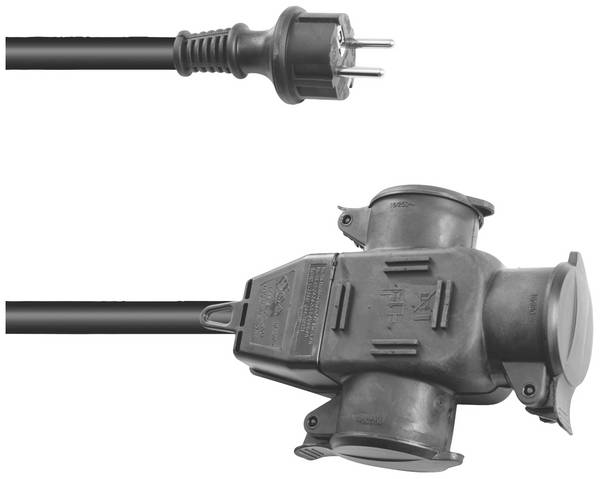 Eurolite 3024701E Áram Hosszabbítókábel   Fekete 5 m H07RN-F 3G 2,5 mm²