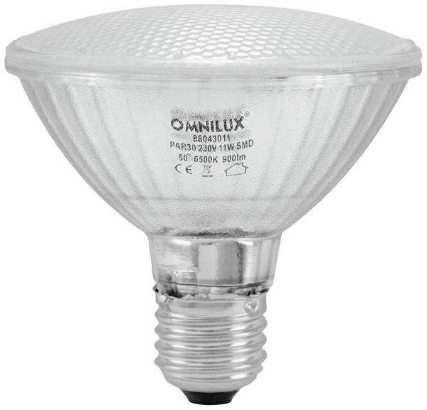 Omnilux 88043011 LED EEK F (A - G) E27 Par 30 10 W Hidegfehér (Ø x Ma) 95 mm x 92 mm Nem dimmelhető 1 db