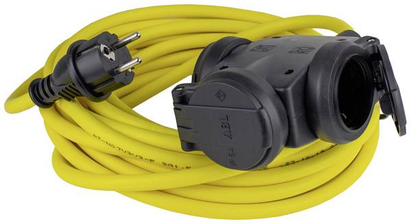 AS Schwabe 61457 Áram Hosszabbítókábel  16 A Sárga 1.5 m AT-N07V3V3-F 3G 1,5 mm²