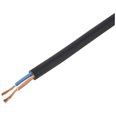 TRU COMPONENTS TC-11585900 Gumitömlős vezeték H07RN-F 2 x 1.5 mm² Fekete méteráru