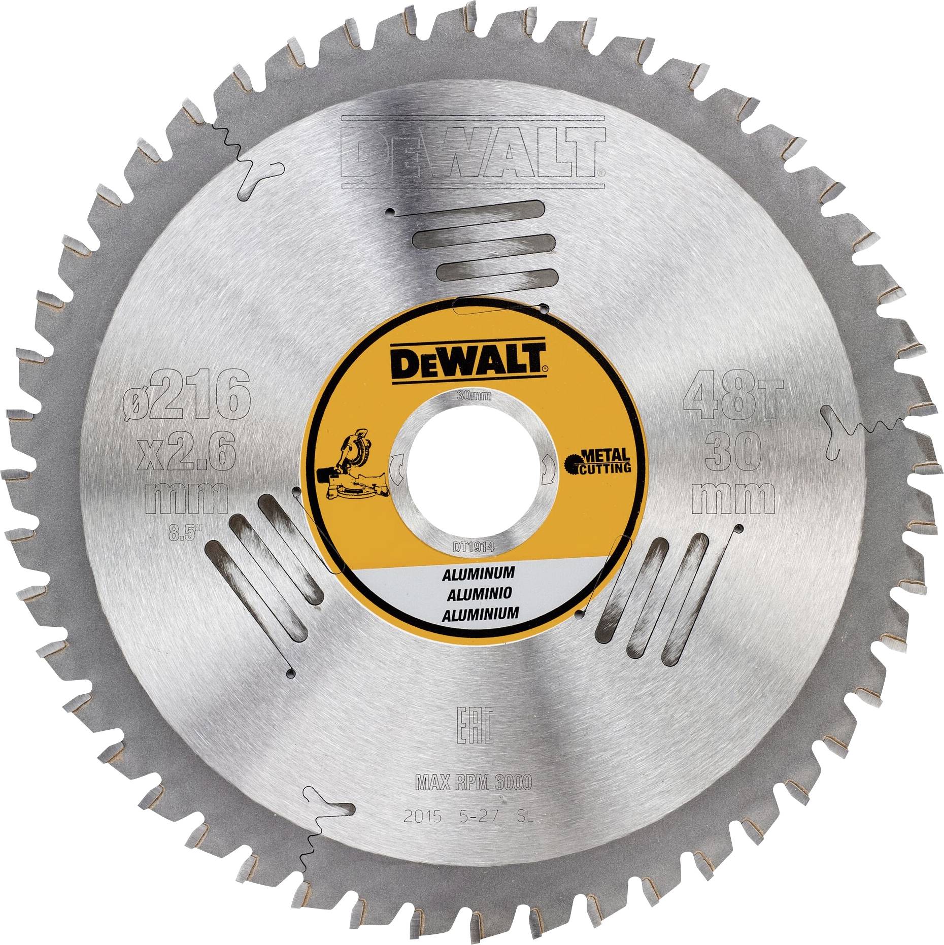 DEWALT DT1914-QZ DT1914-QZ Körfűrészlap 216 x 30 mm Fogak száma (collonként): 48 1 db