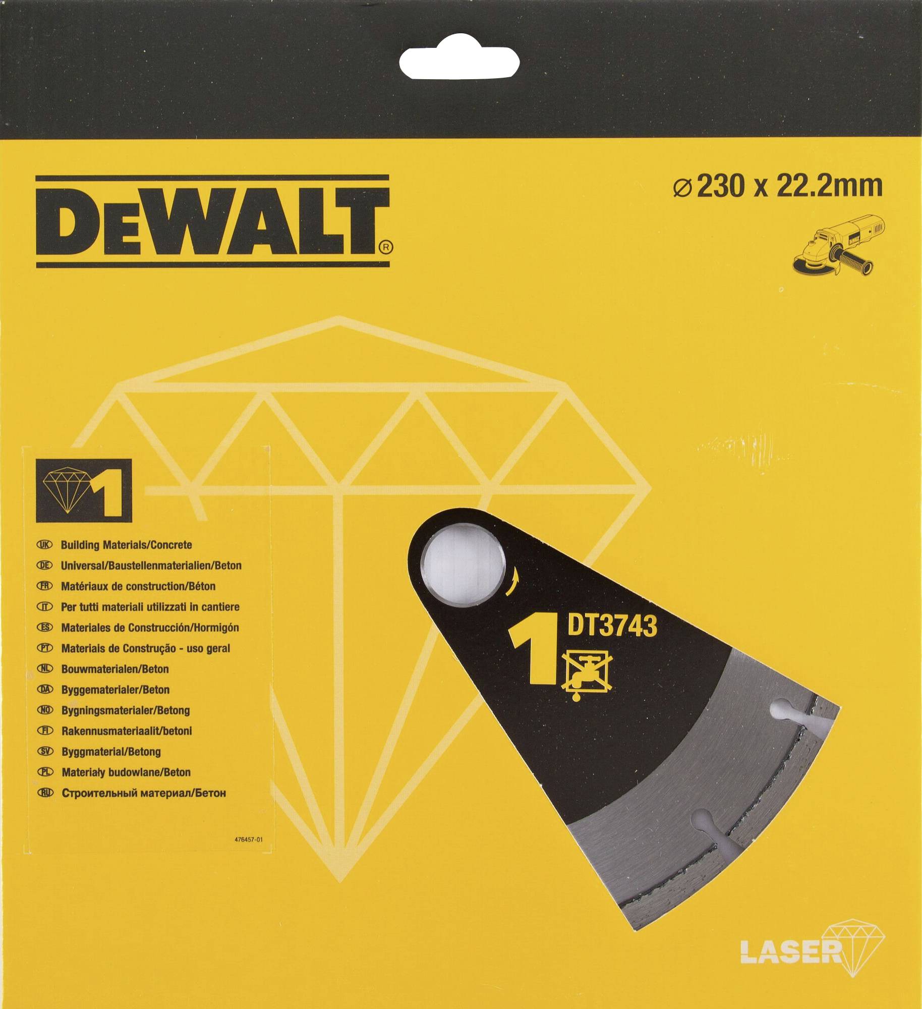 DEWALT DT3743-XJ Gyémánt bevonatú vágótárcsa 1 db