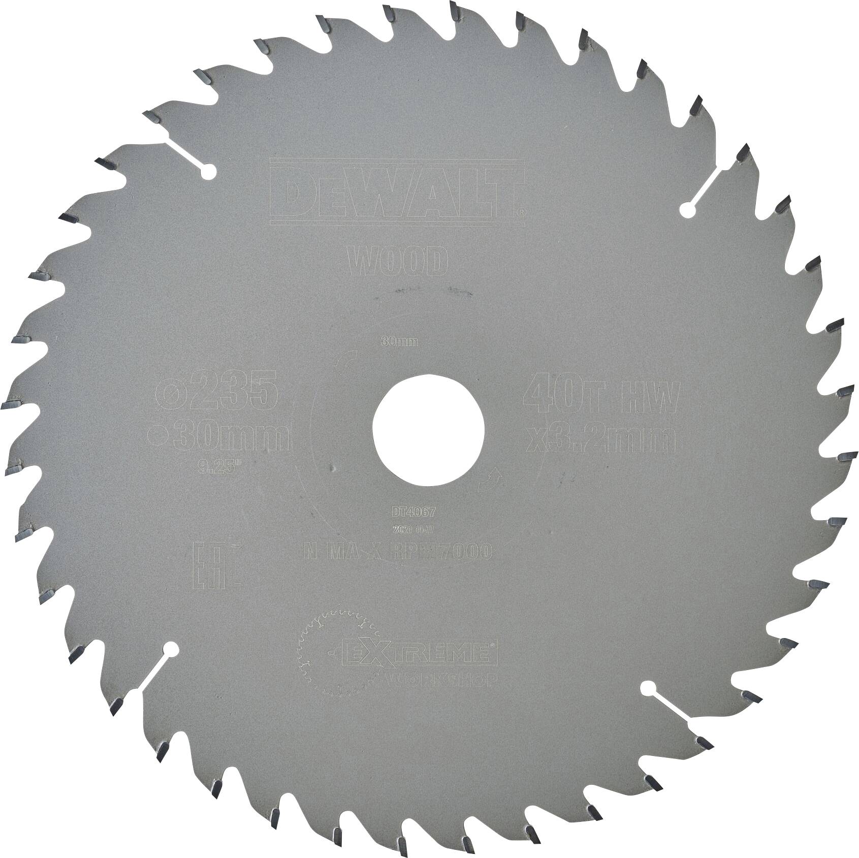 DEWALT DT4067-QZ DT4067-QZ Körfűrészlap 235 x 30 mm Fogak száma (collonként): 40 1 db