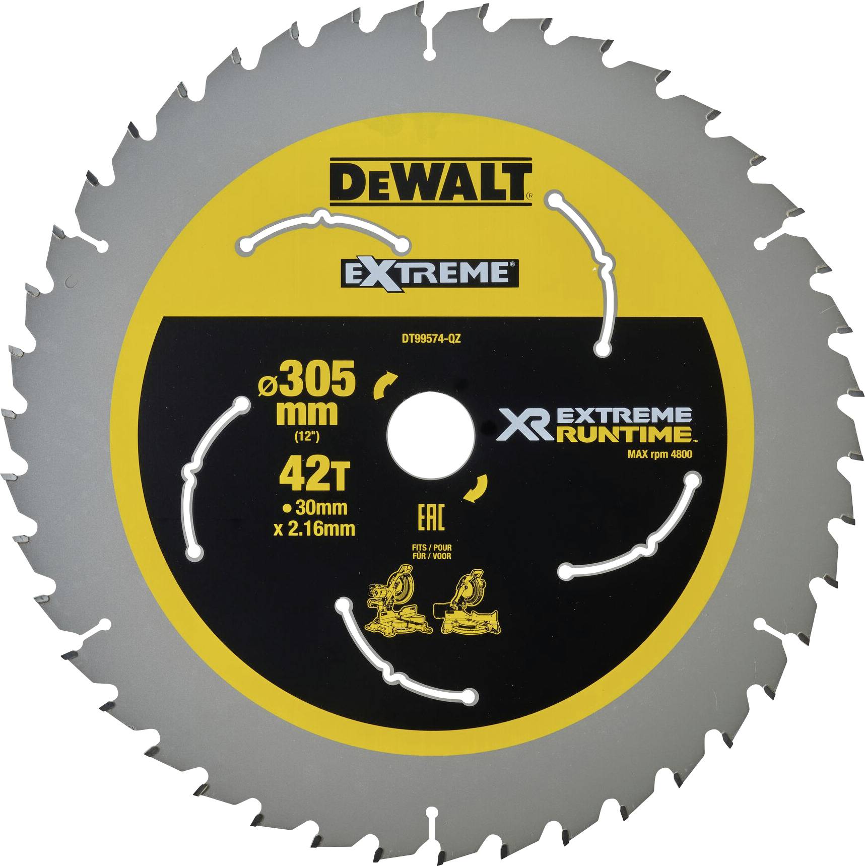 DEWALT DT99574-QZ Körfűrészlap 305 x 30 x 1.6 mm Fogak száma (collonként): 42 1 db