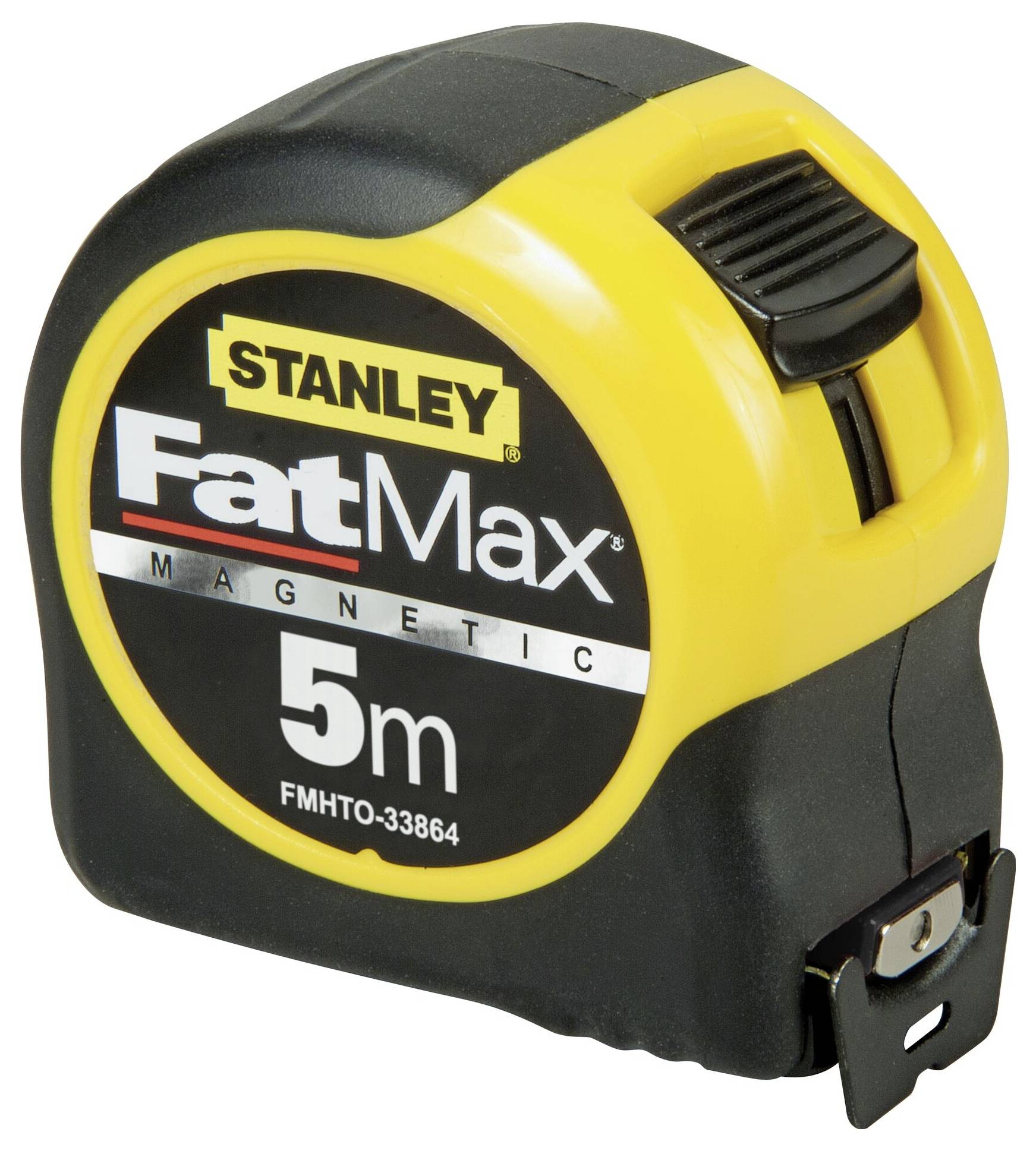 Stanley FatMax mágneses mérőszalag, 5 m hosszú, sárga-fekete színben.