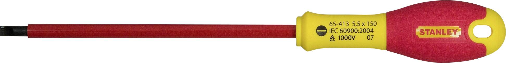 STANLEY Stanley FatMax Schroevendraaier Parallel VDE 5.5 X 150mm VDE Egyenes pengéjű csavarhúzó Pengeszélesség: 5.5 mm Penge hossz: 150 mm