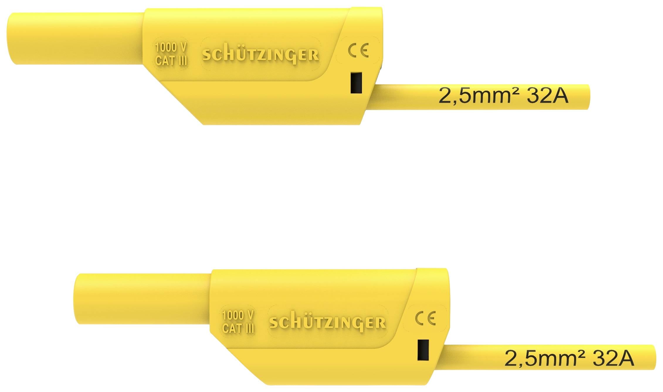 Schützinger Biztonsági mérővezeték 150 cm Sárga 1 db