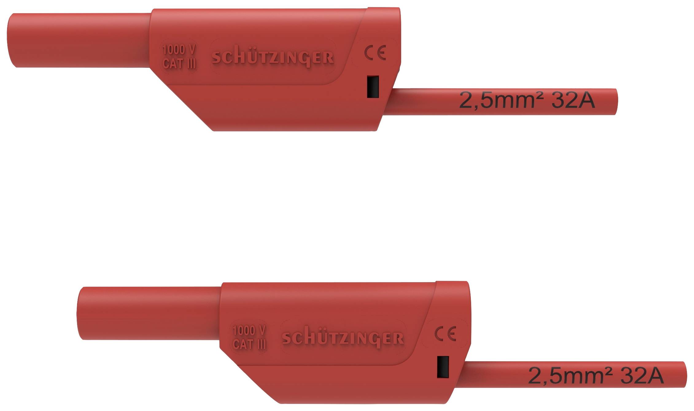 Schützinger Biztonsági mérővezeték 200 cm Piros 1 db